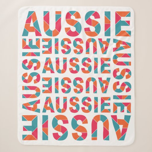 Farbige AUSSIE-Decken Sherpadecke (Vorderseite)