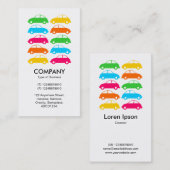 Farbige Autos 02 - Vertikal Visitenkarte (Vorne/Hinten)