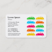 Farbige Autos 02 Visitenkarte (Rückseite)