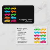 Farbige Autos (abwechselnd Seiten) Visitenkarte (Vorne/Hinten)