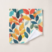 Farbige Autos-Blätter Badhandtuch Set (Waschlappen)