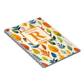 Farbige Autos Blätter boho personalisierte Monogra Notizblock (Rechte Seite)