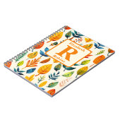 Farbige Autos Blätter boho personalisierte Monogra Notizblock (Linke Seite)