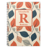 Farbige Autos Blätter boho personalisierte Monogra Notizblock (Vorderseite)