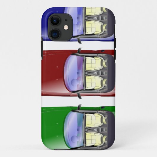 Farbige Autos Case-Mate iPhone Hülle (Rückseite)