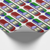 Farbige Autos Geschenkpapier (Ecke)