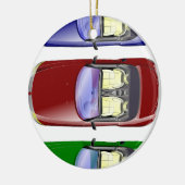 Farbige Autos Keramik Ornament (Links)
