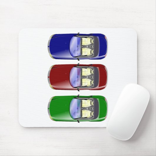 Farbige Autos Mousepad (Mit Mouse)
