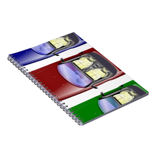 Farbige Autos Notizblock (Rechte Seite)