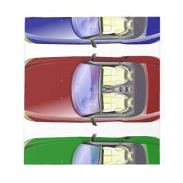 Farbige Autos Notizblock