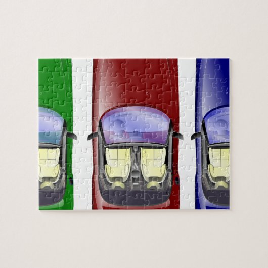 Farbige Autos Puzzle (Horizontal)