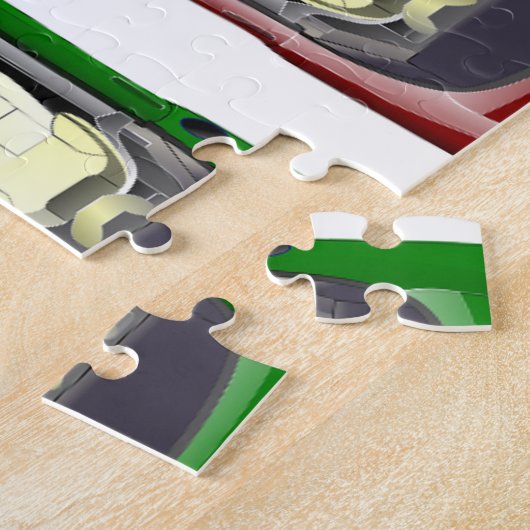 Farbige Autos Puzzle (Seite)