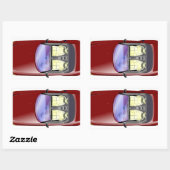 Farbige Autos Rechteckiger Aufkleber (Blatt)