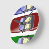 Farbige Autos Runde Wanduhr (Winkel)
