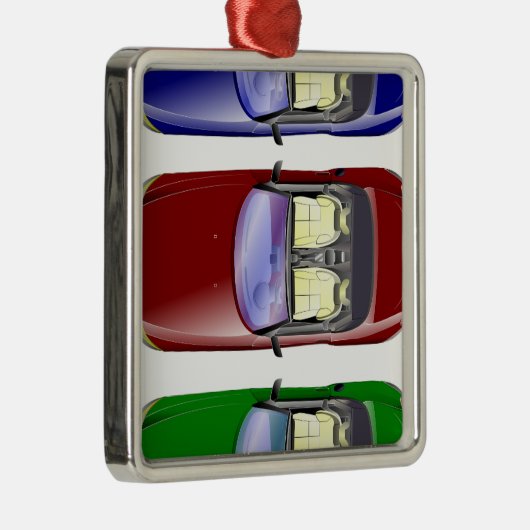 Farbige Autos Silbernes Ornament (Rechts)