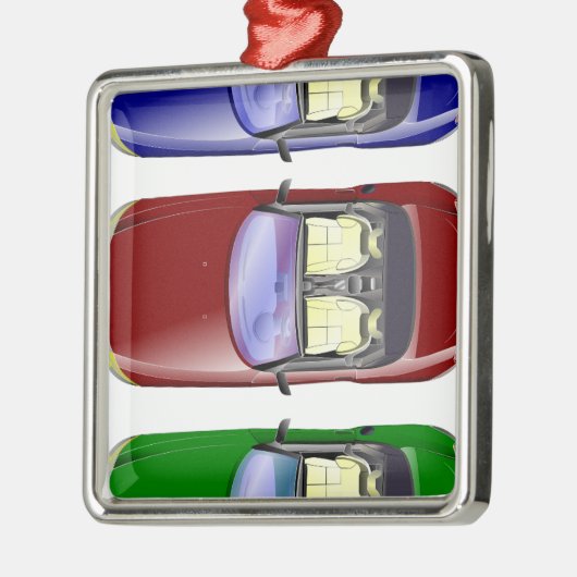 Farbige Autos Silbernes Ornament (Links)