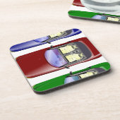 Farbige Autos Untersetzer (Linke Seite)