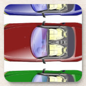 Farbige Autos Untersetzer (Vorderseite)