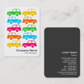 Farbige Autos Visitenkarte (Vorne/Hinten)