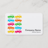 Farbige Autos Visitenkarte (Vorderseite)