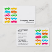 Farbige Autos Visitenkarte (Vorne/Hinten)