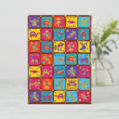 Farbige Azteken mexikanische Tiere 1 Feiertagskarte (Stehend Vorderseite)