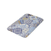 Farbige Azulejos-Fliesen: handgezeichnet Muster. Badematte (Schrägansicht)