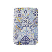 Farbige Azulejos-Fliesen: handgezeichnet Muster. Badematte (Vorderseite Vertikal)