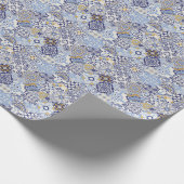 Farbige Azulejos-Fliesen: handgezeichnet Muster. Geschenkpapier (Ecke)