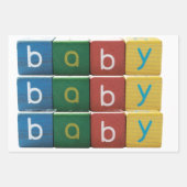 Farbige Babyblöcke Geschenkpapier Set (Vorderseite 3)