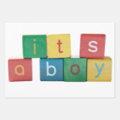 Farbige Babyblöcke Geschenkpapier Set (Vorderseite)