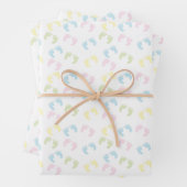 Farbige Babyfußdrucke Geschenkpapier Set (Beispiel)