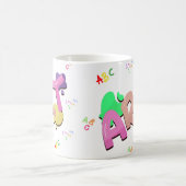 Farbige Back-to-School-Kunstgestaltung. Kaffeetasse (Mittel)