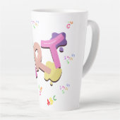 Farbige Back-to-School-Kunstgestaltung.  Milchtasse (Rechte Ecke)