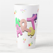 Farbige Back-to-School-Kunstgestaltung.  Milchtasse (Vorderseite)