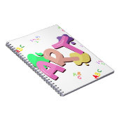 Farbige Back-to-School-Kunstgestaltung. Notizblock (Rechte Seite)