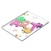 Farbige Back-to-School-Kunstgestaltung. Notizblock (Linke Seite)