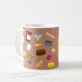 Farbige Backwaren und Backutensilien Kaffeetasse (Vorderseite Links)