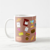 Farbige Backwaren und Backutensilien Kaffeetasse (Links)