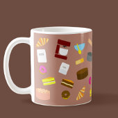 Farbige Backwaren und Backutensilien Kaffeetasse