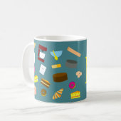 Farbige Backwaren und Backutensilien Kaffeetasse (Vorderseite Links)