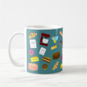 Farbige Backwaren und Backwaren Kaffeetasse (Links)