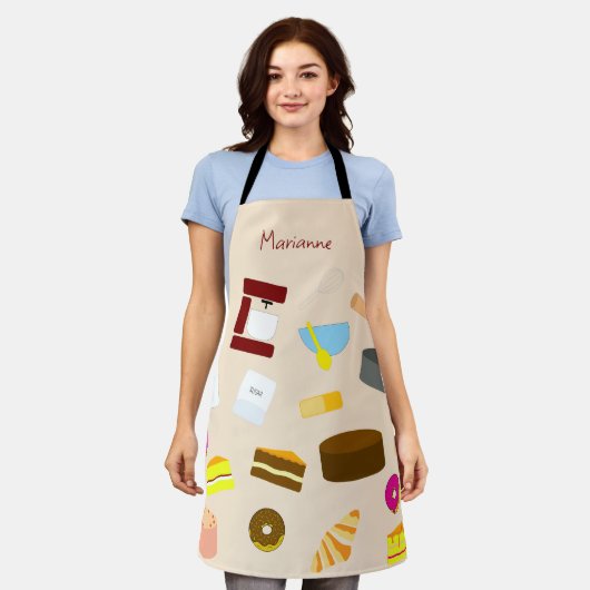 Farbige Backwaren und Backwaren Schürze (Getragen)