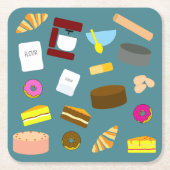 Farbige Backwaren und Backwaren Untersetzer (Vorderseite)