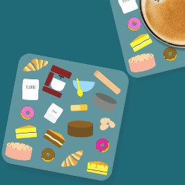 Farbige Backwaren und Backwaren Untersetzer