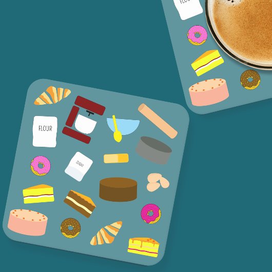 Farbige Backwaren und Backwaren Untersetzer