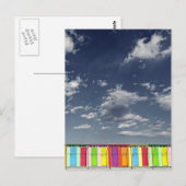 Farbige Badehütten nach Karte (Vorne/Hinten)