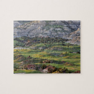Farbige Badlands vom Buck Hill Aussichtspunkt in Puzzle