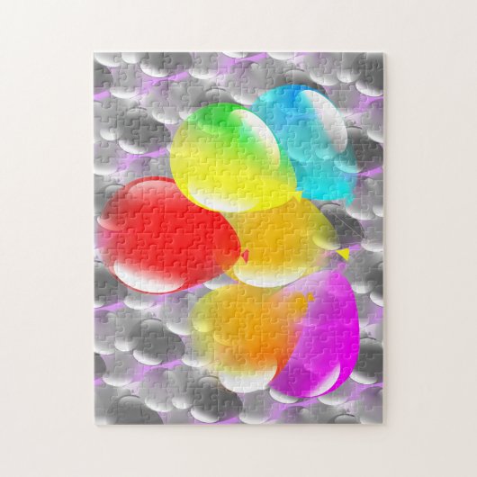 Farbige Balkone - Party Puzzle (Vertikal)