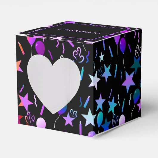 Farbige Balkone & Stars Herzenspende Box Geschenkschachtel (Vorderseite)